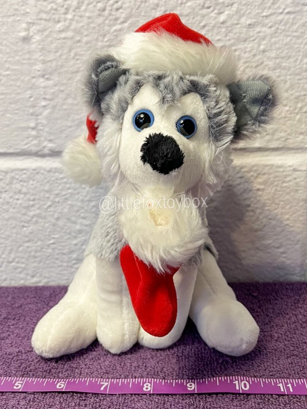 Plushland Christmas Pawpal Husky Plush 2022 Santa Hat Stocking Dog ESSA Puppy